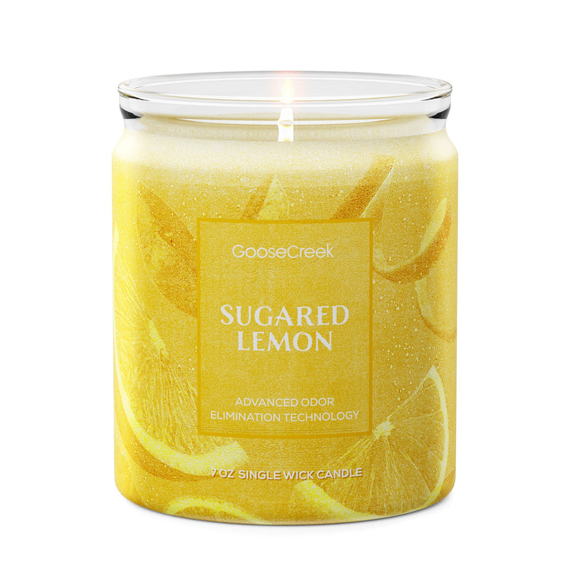 Sugared Lemon Odor Eliminating 7oz Single Wick Candle Edit 4-0568